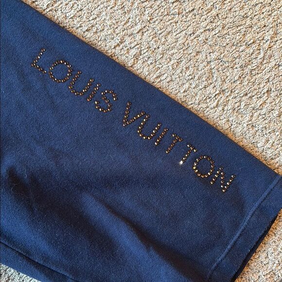 Louis Vuitton Rhinestone Navy Blue Shorts - Picture 2 of 6